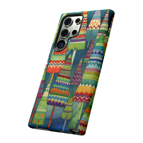 Knitted Christmas Trees - Impact Resistant Phone Case